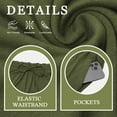 thumbnail image 4 of SWQZVT Fall Pants for Women Elastic Waistband Womens Pants with Pockets Autumn Pants Women Lounge Casual Winter Pants Comfy Trouser Green XL, 4 of 9