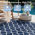 thumbnail image 3 of Alfombra de exterior PASAMIC, 183 x 274 cm, impermeable, reversible, azul marino, 3 of 7