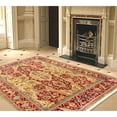 thumbnail image 2 of Pasargad Home Agra 96" x 118" Hand-Knotted Lamb's Wool Area Rug in Gold/Red, 2 of 2