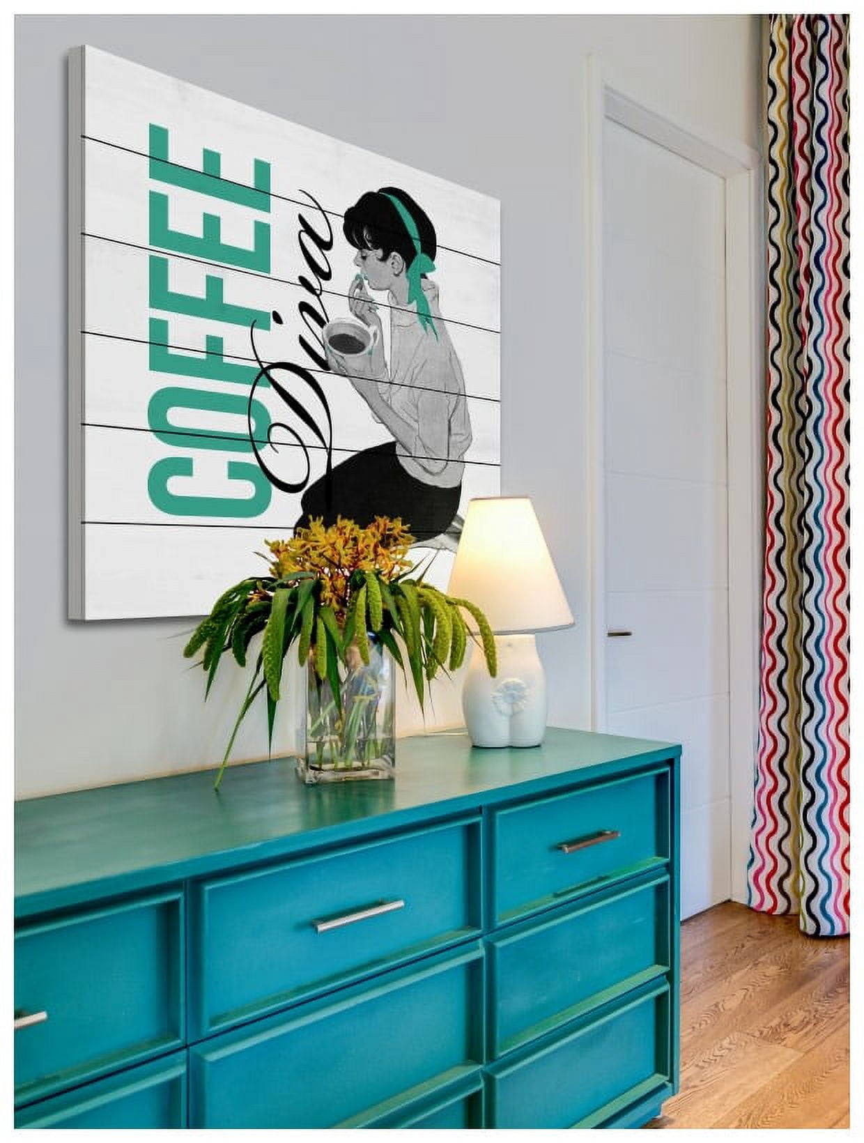 Marmont Hill "Coffee Diva 2" Painting Print on White Wood