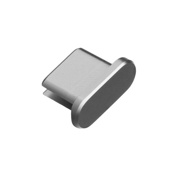 Durable Dustproof Cover Phone Accessories Charger Port Block Anti Dust Plug Metal Stopper Charging Interface Cap GREY