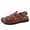 Red Brown, variant on Hand-Stitched Closed-Toe Men'S Hiking Sandals, Summer Breathable Mesh Outdoor Shoes, Non-Slip Wear-Resistant Water Shoes