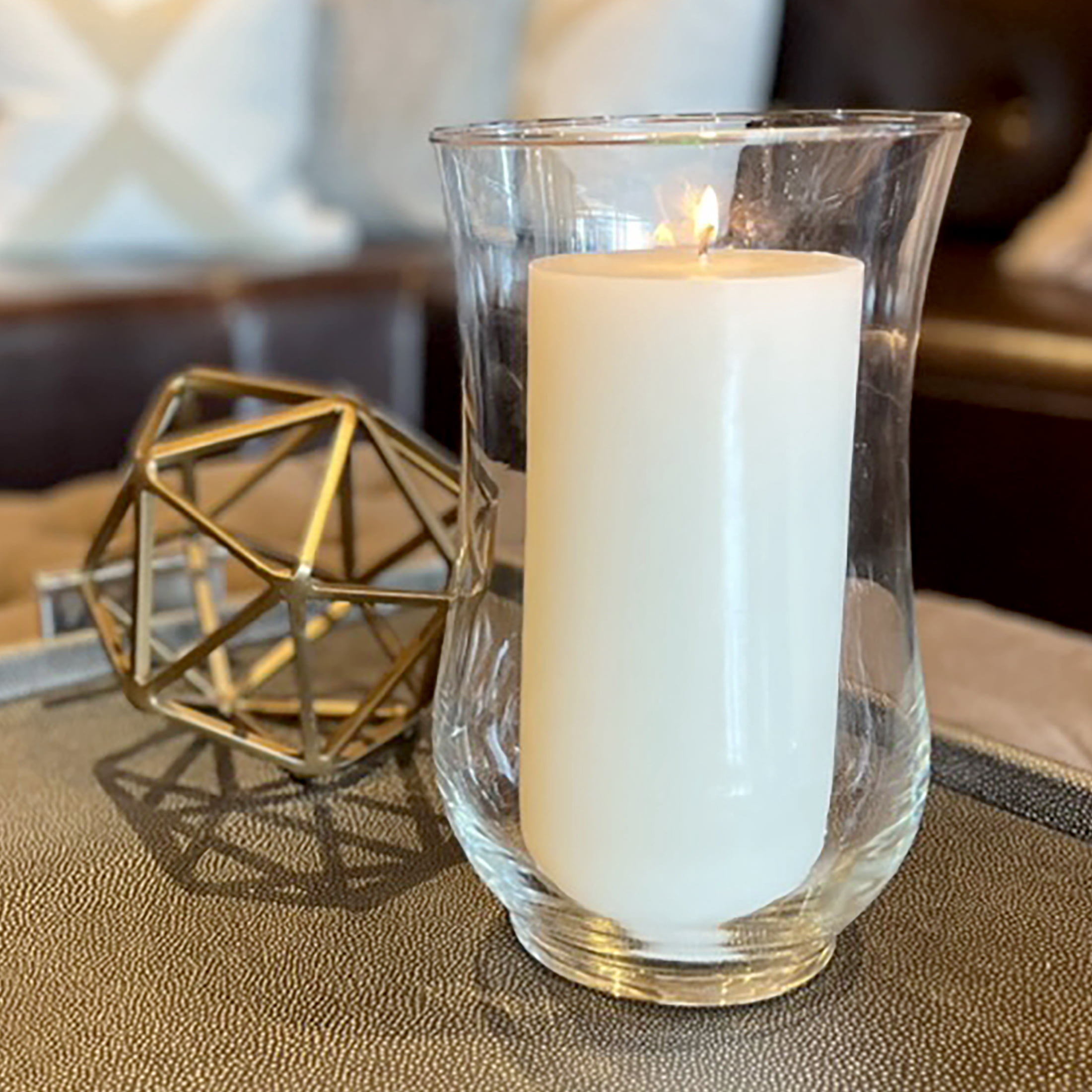 (2 pack) Mainstays Single Wick 4" x 8" Pillar Candle, Unscented, Ivory