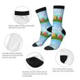 thumbnail image 3 of Vsdgher Happy Easter Crew Socks for Men & Women, Breathable Casual Athletic Ankle Socks, 3 of 6