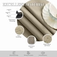 thumbnail image 4 of Homi Drapes Double Pinch Pleated Blackout Curtains – Thermal Insulated, Room Darkening Window Treatments Back Tab Curtains for Home or Office – 1 Panel with Hooks & Tiebacks (Beige, 30x63), 4 of 5
