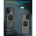 thumbnail image 5 of is Specially Designed for Samsung Galaxy Note 20 Anti-Fall,Anti-Fingerprint, Built-in 360° Rotating Ring Bracket Solid and Durable Magnetic car Phone case, Suitable for 6.7inches Male-Black, 5 of 12
