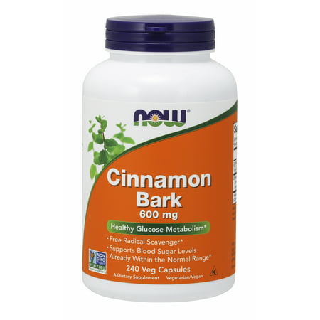 NOW Supplements, Cinnamon Bark 600 mg, Non-GMO Project Verified, 240