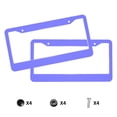 thumbnail image 4 of A Pair Of License Plate Frame Sunscreen Corrosion Resistant Rust 12.3×6.3in With Accessories Suitable For Any Car Lightpurple, 4 of 8