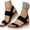 black, variant on Women's  Shoes Comfortable Open Toe Elastic Ankle Strap Casual Sandal For Summer Shoes