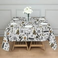 thumbnail image 3 of White Halloween Pumpkin Bat Pattern Square Tablecloth,Waterproof Square Table Cover,Wipeable Spillproof Washable Table Cover for Home Kitchen Party Decor 52"x52"(132x132cm), 3 of 6