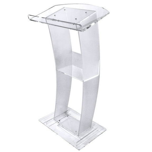 Kingdom Acrylic Lectern C Style Design - Frosty