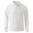 thumbnail image 3 of QATAINLAV Long Sleeve Shirts for Men Business Casual Dress Shirts Regular Fit Work T-Shirts Solid Color Button Down Textured Shirts Vacation Tops Khaki S Ofertas Del Dia de Hoy Relampago, 3 of 9
