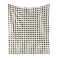 thumbnail image 1 of Geometric Soft Flannel Fleece Throw Blanket, Pattern Star Shapes Contemporary Style Modern Design, Cozy Plush for Indoor and Outdoor Use, 50" x 70", Charcoal Grey and Ivory, by Ambesonne, 1 of 6
