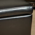 thumbnail image 3 of Riva Espresso Leather Storage Ottoman, 3 of 6