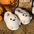 thumbnail image 2 of Gaexia Women's Halloween Print Slippers Cozy Lined Winter Warm Indoor Outdoor Comfortable Soft On Shoes For Women And Men, 2 of 7