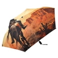 thumbnail image 4 of Cowboy Riding Horse Compact Sun Umbrella Windproof Travel Umbrellas for Rain Strong Portable UV Protection, 4 of 8