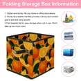 thumbnail image 3 of RATGDN Collapsible Fabric Cube Storage Bin with Double Handles for Living Room Bedroom Office Black - Orange Juice Fruit, 3 of 7