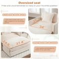 thumbnail image 2 of Dinosisco Oversized Lounge Chair with Ottoman, Cloud Accent Armchair for Living Room, Beige Chenille, 2 of 9