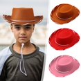 thumbnail image 4 of Sombrero Vaquero TQEHS de Ala Ancha Marrón Rojo, 4 of 6