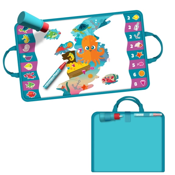 Chuckle & Roar Aquadraw Doodle Mat on-the-Go – Reusable Drawing Mat for Ages 3 by Buffalo Games