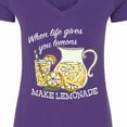 thumbnail image 4 of Inktastic When Life Gives You Lemons, Make Lemonade Women's V-Neck T-Shirt, 4 of 5