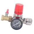 thumbnail image 4 of Kit regulador de compresor de aire con manómetro, válvula de 4 vías, 0-180 PSI, estilo europeo, para herramientas neumáticas, 3/8 pulg. NPT, 4 of 14