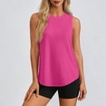 thumbnail image 4 of POUNOO Womens Tank Tops Loose Fit Crew Neck Sleeveless Curved Hem Casual Tops Minimalist Everyday Wear Tees Gift, 4 of 8