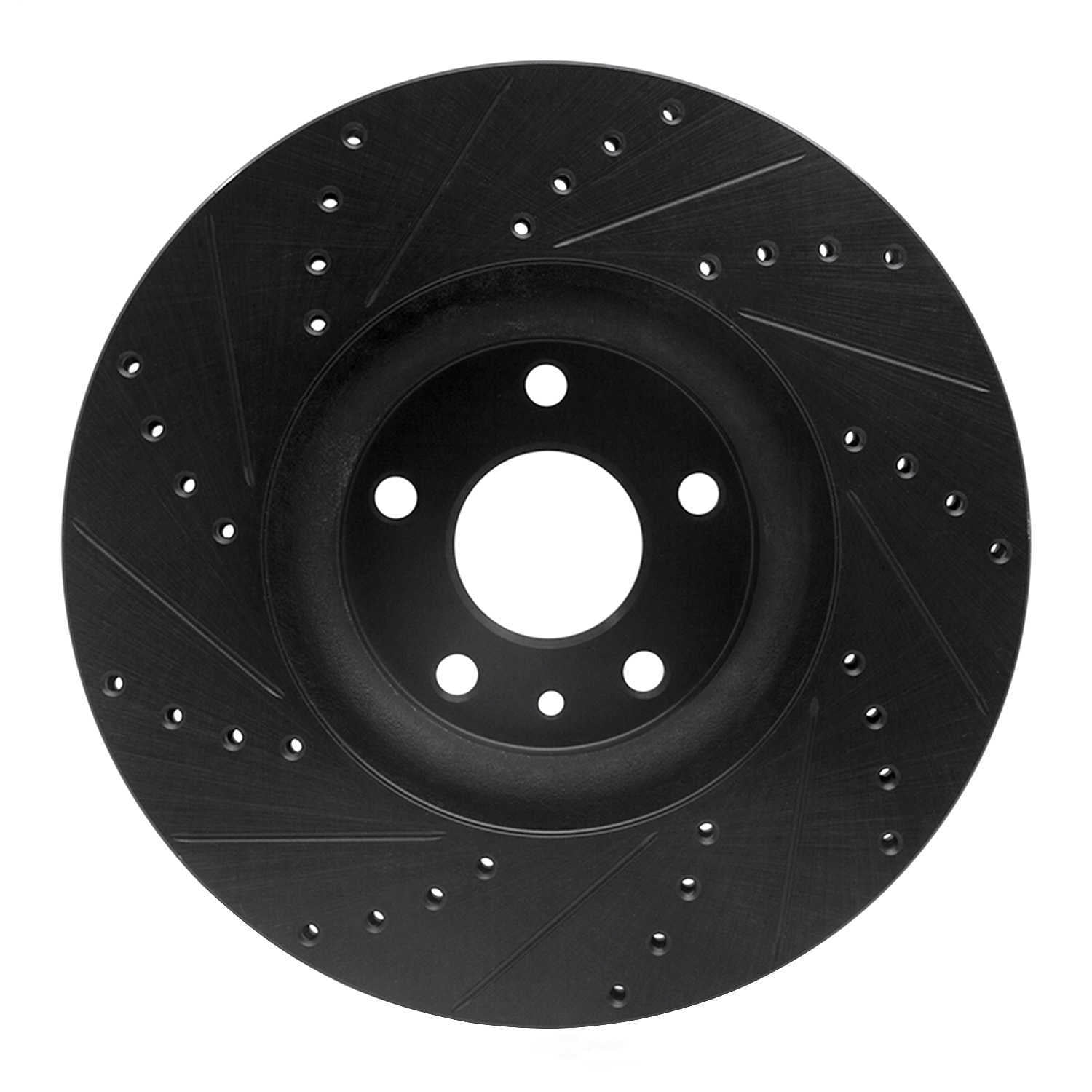 Dynamic Friction Company 633-54073R DFC Brake Rotor - Drilled And Slotted - Black