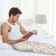 thumbnail image 4 of Uemuo Maple Leaves Pattern Men's Wide Leg Palazzo Lounge Pants with Pockets Light Weight Loose Comfy Casual Pajama Pants-X-Large, 4 of 9