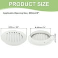 thumbnail image 2 of Round Soffit Vent, Aluminum Alloy Wall Vent Grille Cover for Exhaust White 8 Inch, 2 of 7