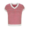 thumbnail image 5 of Busydd Womens Sweaters Trendy Striped Sleeveless Sweater Vest for Women Casual Comfy V Neck Knit Pullover Womens Sweater M, 5 of 6