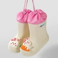 thumbnail image 4 of YUIVH Toddler-Kids Waterproof Light Up Rain Boot Mid Tube Rainboot Non- Short Rain Boots For Kids Go To School On Garden Rubber Boot Trendy Holiday Playwear, 4 of 4