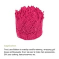 thumbnail image 3 of Uxcell 3.14 inch Wide 5 Yard Lace Ribbon Floral Pattern Rose Red Embroidered Lace Trim for Sewing Making, Gift Wrapping, 3 of 5