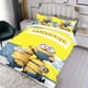 thumbnail image 3 of Minions Conjunto de sábanas temático, trío de piezas, cómodo y amigable con la piel, diseño único, regalo de decoración para el hogar para familiares, amigos y fans,135cm *200cm, 3 of 6