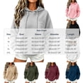 thumbnail image 4 of MLCDZ Women Fall Waffle Hoodies Pullover Hooded Long Sleeves Sweatshirt Drawstring Loose Fit Vacation Travel Oversized Tops with Pocket, 4 of 7