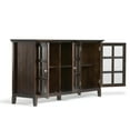 thumbnail image 3 of Acadian 62 inch Wide Solid Wood Transitional Wide Storage Cabinet in Brunette Brown, 3 of 6