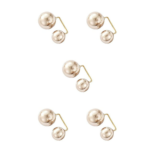 QualitChoice Broche Robe Style Simple Accessoire Mode Femme Bijoux Cadeau Chandail Perle Cardigan Clip Type 1 5Ensemble