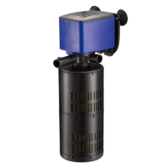 Aqua Dream 3-in-1 Internal Aquarium Filter (320 GPH, Black): Multi-Stage Filtration & Oxygenation with Adjustable Flow