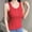Red, variant on Wide Strap Tank Top for Women Cute Summer Button Slim Fitted Henley Tops Beach Vacation Sleeveless Shirt Yellow