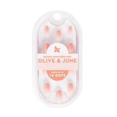 Olive & June Instant Mani Minimalist Short Almond Press-On Nails, Blush Syrup Gradient, 42 Pieces