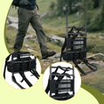 thumbnail image 1 of Mochila de gran capacidad con armazón, práctica y portátil, fabricada en aleación de aluminio, ideal para senderismo, trekking y actividades al negro, 1 of 8