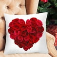 thumbnail image 1 of Sentmoon Wal-mart Deals Valentine's Day PillowCovers Rose Themes 18x18 Inch Peach-Skin-Like Cloth PillowCase Valentine's Day Decor For Sofa Couch Todays Deals Clearance Sales, 1 of 7