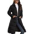 thumbnail image 1 of Chaqueta softshell para mujer, chaqueta impermeable de algodón con plumón para mujer, chaqueta de algodón de longitud media, chaqueta de algodón suelta y gruesa, chaqueta de algodón, abrigo, 1 of 5