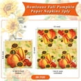 thumbnail image 5 of DAZLUTE 50 PCS Fall Paper Napkins Disposable Pumpkin Sunflower Napkins Thanksgiving Party Supplies Orange, 5 of 8