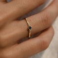 thumbnail image 2 of Diamond Blue Sapphire Half Eternity Band Pave Alternating Sapphire Diamond Infinity 2mm Wedding Band Anniversary September April Stack Ring, 2 of 6