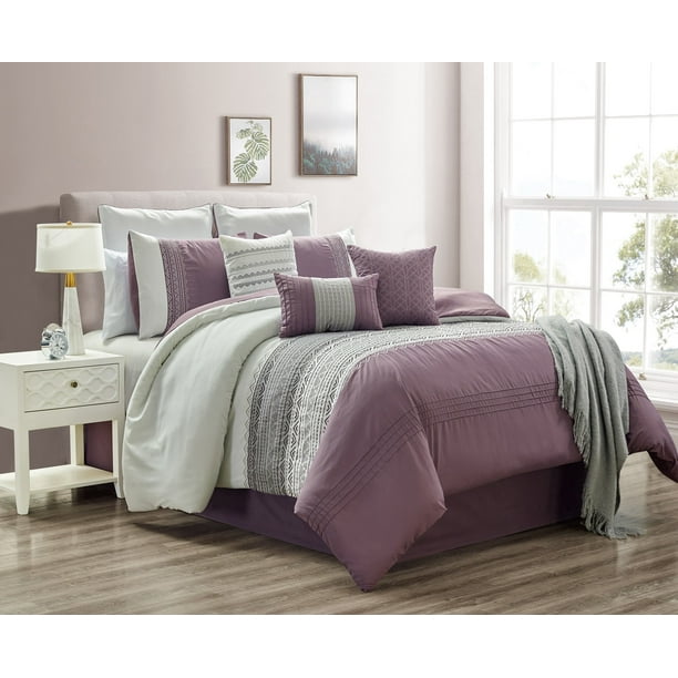 Riverbrook Home Hanna Plum 10pc King Comforter Set