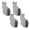 Silver, variant on JJYY 2Pcs/4Pcs/8Pcs Self Adhesive Hooks Cat Pattern Storage Holder: Cute and Functional Wall Hanger for Bathroom and Kitchen - Stick-On Hooks for Hanging Clothes, Towels, Keys, and More