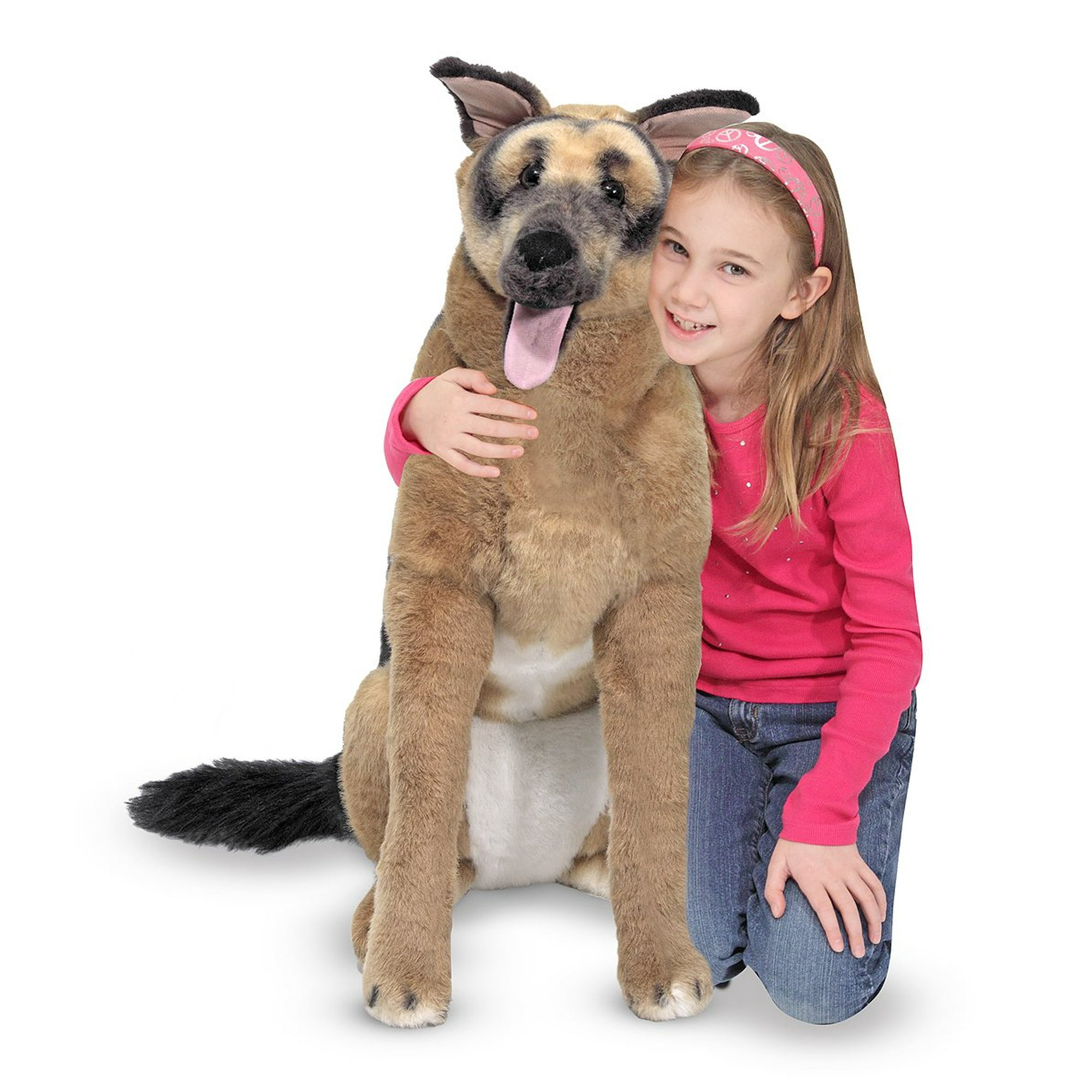 Melissa Doug Giant German Shepherd Lifelike Stuffed Animal Dog over 2 feet tall Walmart