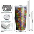thumbnail image 6 of 20oz Autism Awareness Tumbler, Skinny Stainless Steel Tumbler with Lid Straw, Vacuum Insulated Double Wall Travel Tumbler, Coffee MugGreat Gifts for Girls, Mom, Dad, Grandpa, Grandma, 6 of 6
