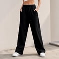 thumbnail image 6 of Women's Wide Leg Sweatpants High Waisted Baggy Lounge Pants with Pockets Soft Oversized Joggers, L, 6 of 7
